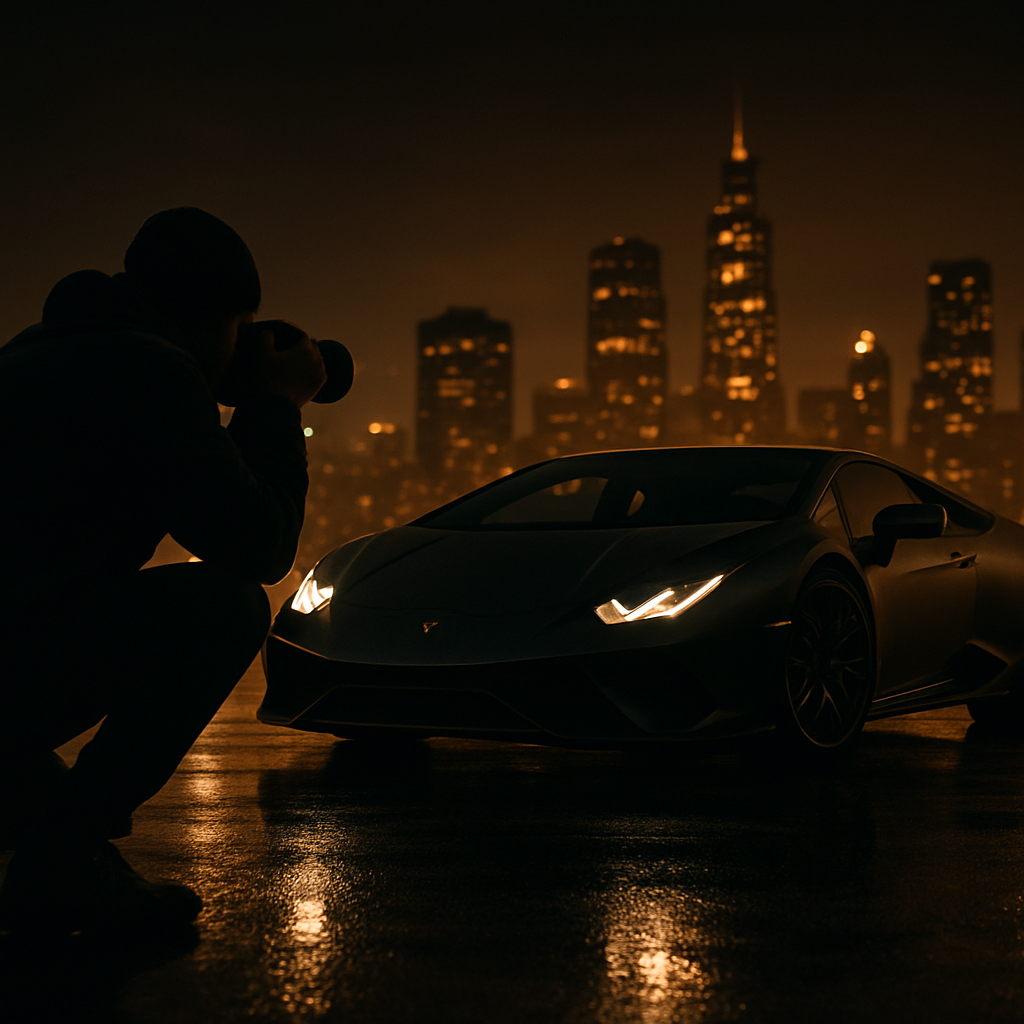 Sherif El Yamny photographing a car